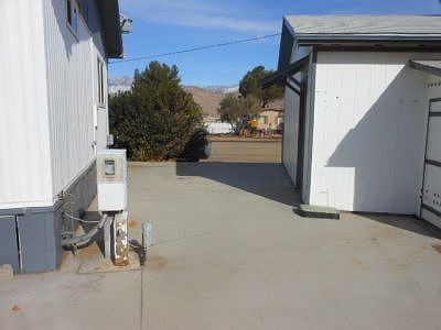 RV parking on side of garage