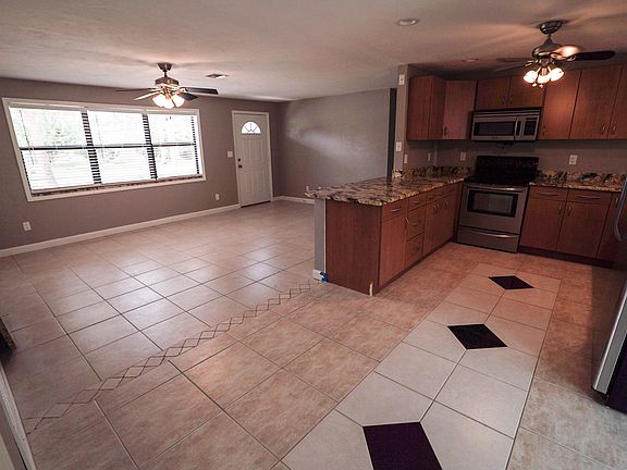 Living room and kitchen