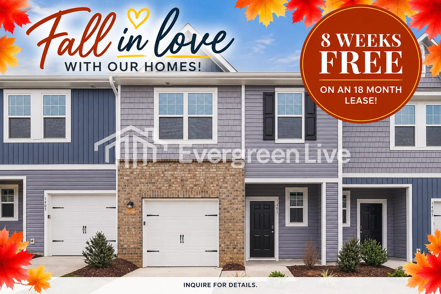 3 bed, 2.5 bath, 1421 sqft, $1,595 — Photo 1