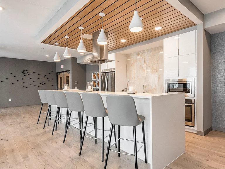 Hang out with friends or entertain in our clubroom with our gourmet kitchen.