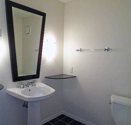 Spacious powder room. 