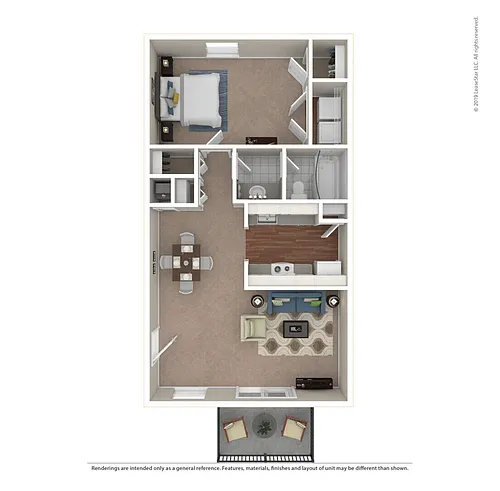 Floor plan De Ville 1x1