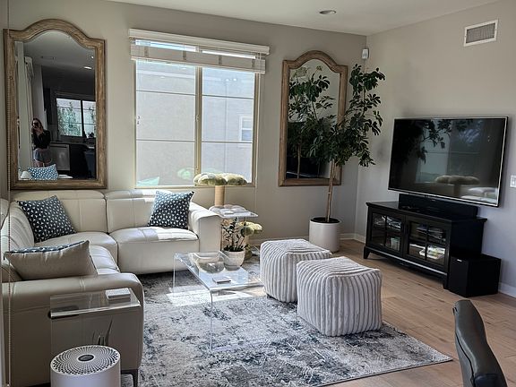 TV and Sound bar, lots of natural light