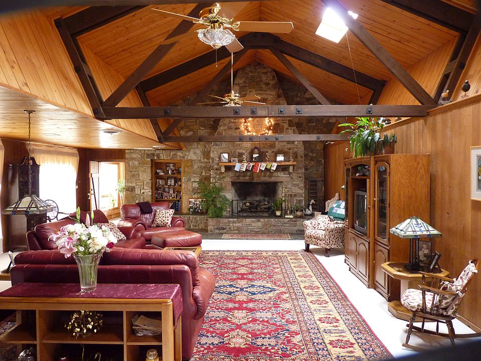 Great Room, Stone Fireplace 