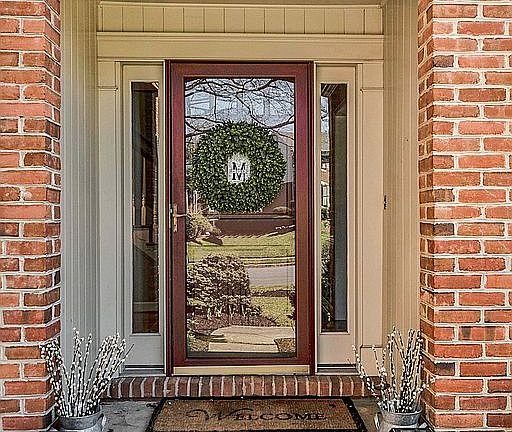Front door and covered entry