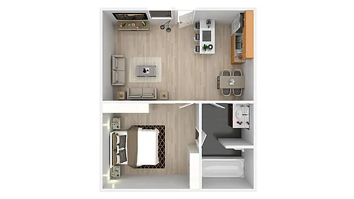 Floor plan Square 1x1