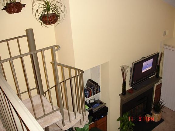 Looking down from loft