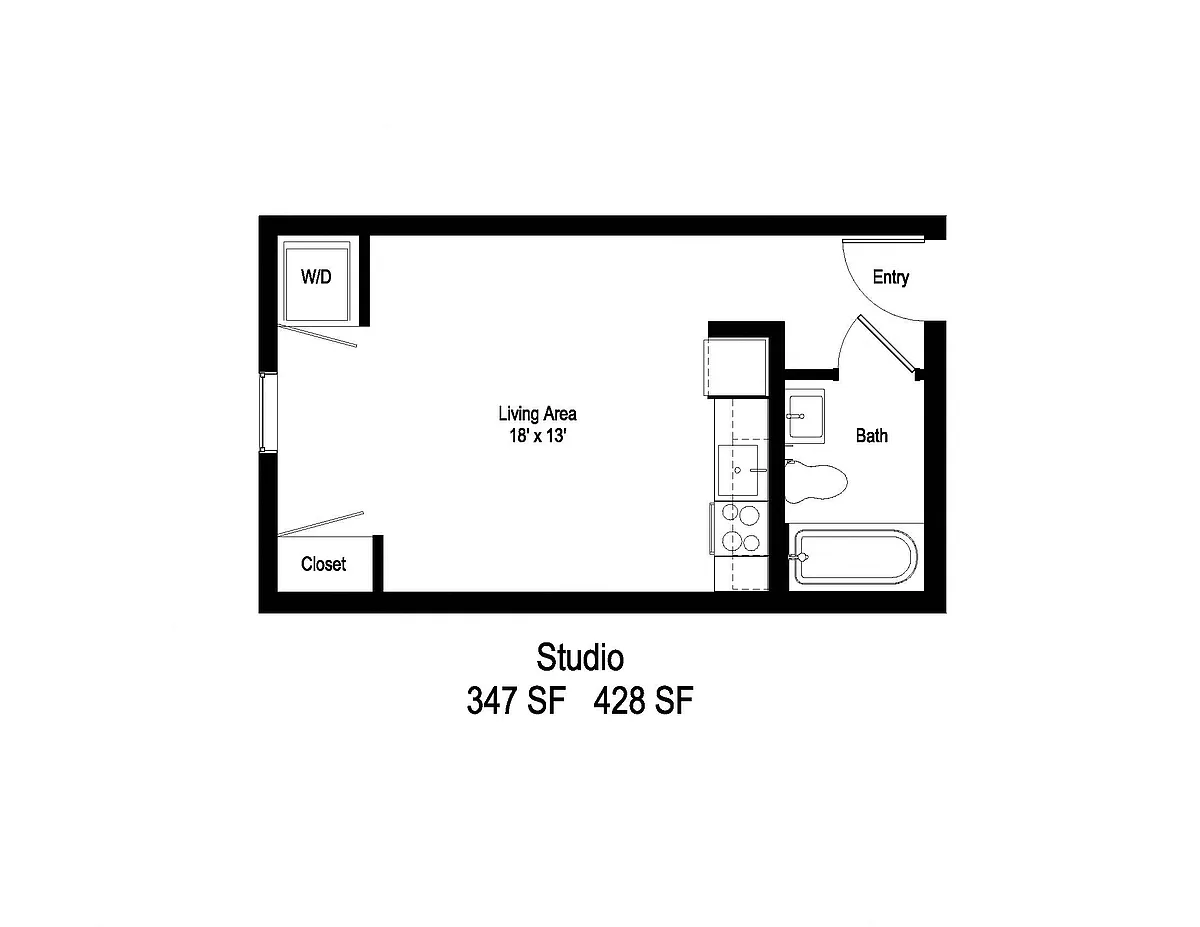 Floor plan Studio A