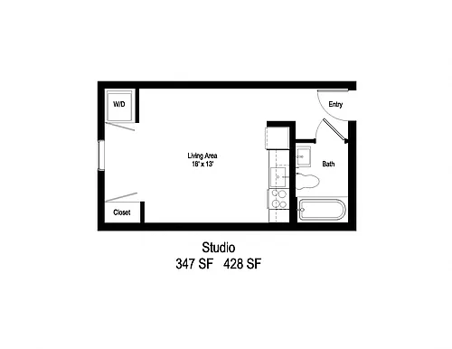 Floor plan Studio A