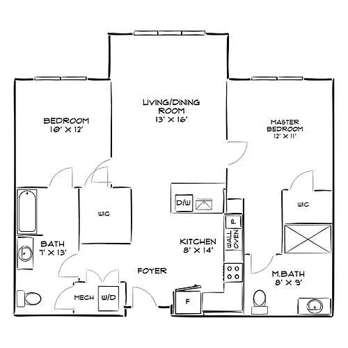 Floor plan Design 2D - W