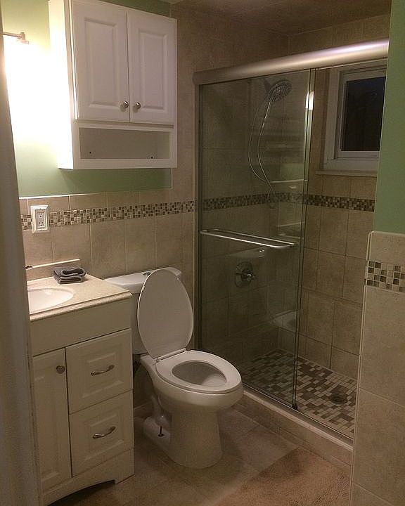 Renovated downstairs bathroo