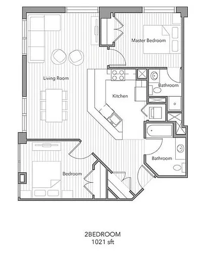 Floor plan Classic 2 Bedroom