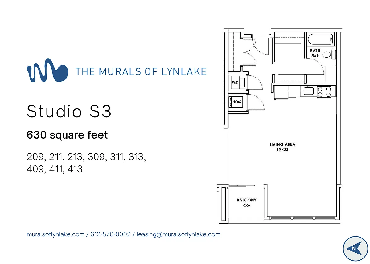 Floor plan Studio S3