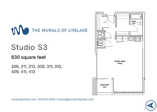 Floor plan Studio S3