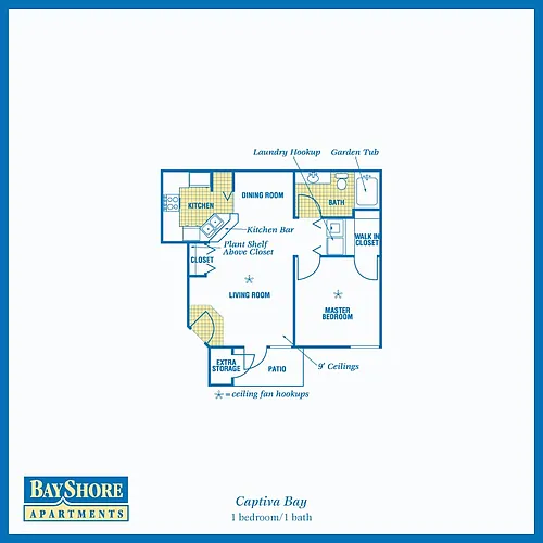 Floor plan D Captiva Bay 1.1 Up