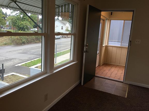Front porch and view from living room