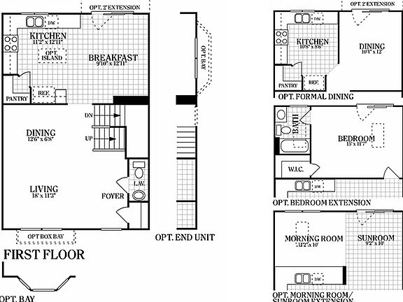 First Floor with Rear Kitchen
