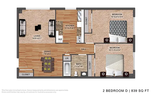 Floor plan CPA - 2 Bedroom D