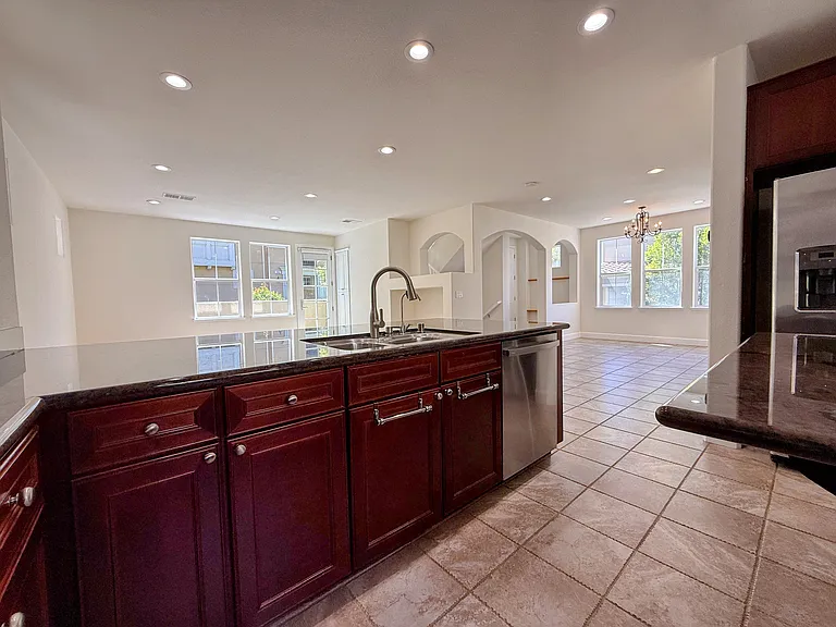 Kitchen, Living Room & Dining Room