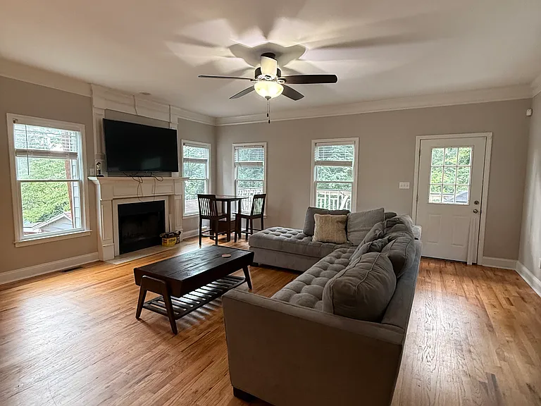 living room includes Fire place