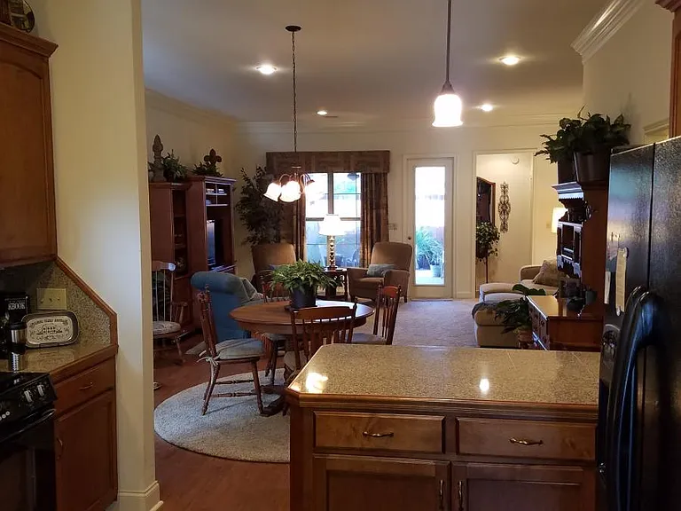 Kitchen, Dining & Living Rm