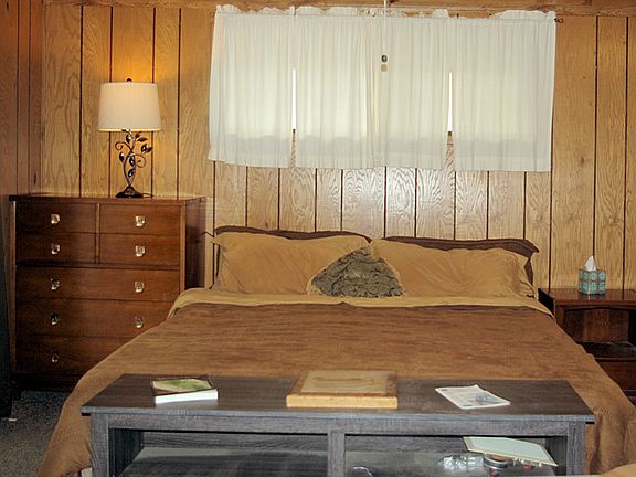 Comfortable king size bed.