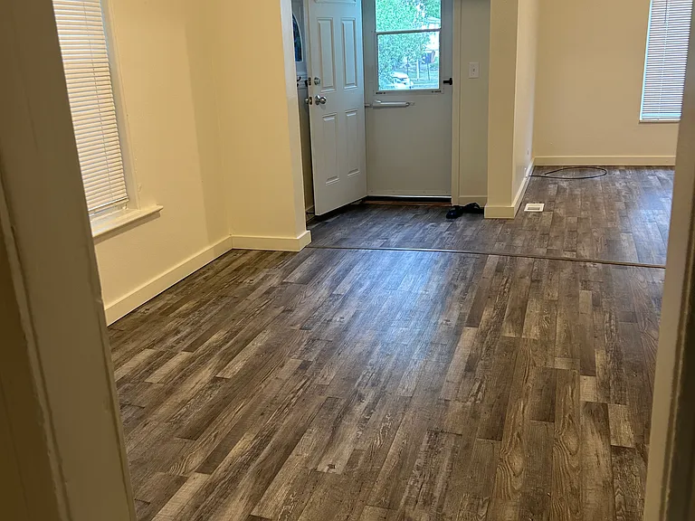 Front door from kitchen through dining room