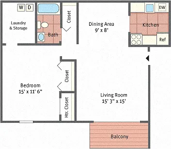 Floor plan One Bedroom