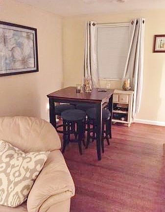 Dining area open to living room