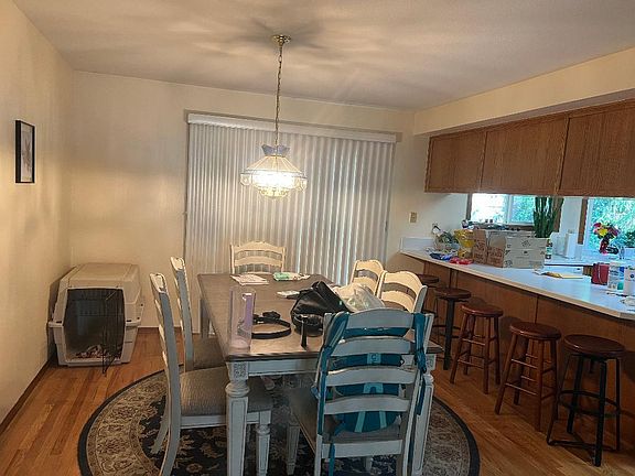 Dinning room with slider to back yard