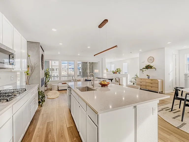 Kitchen, gas stove, double oven, walk in pantry behind