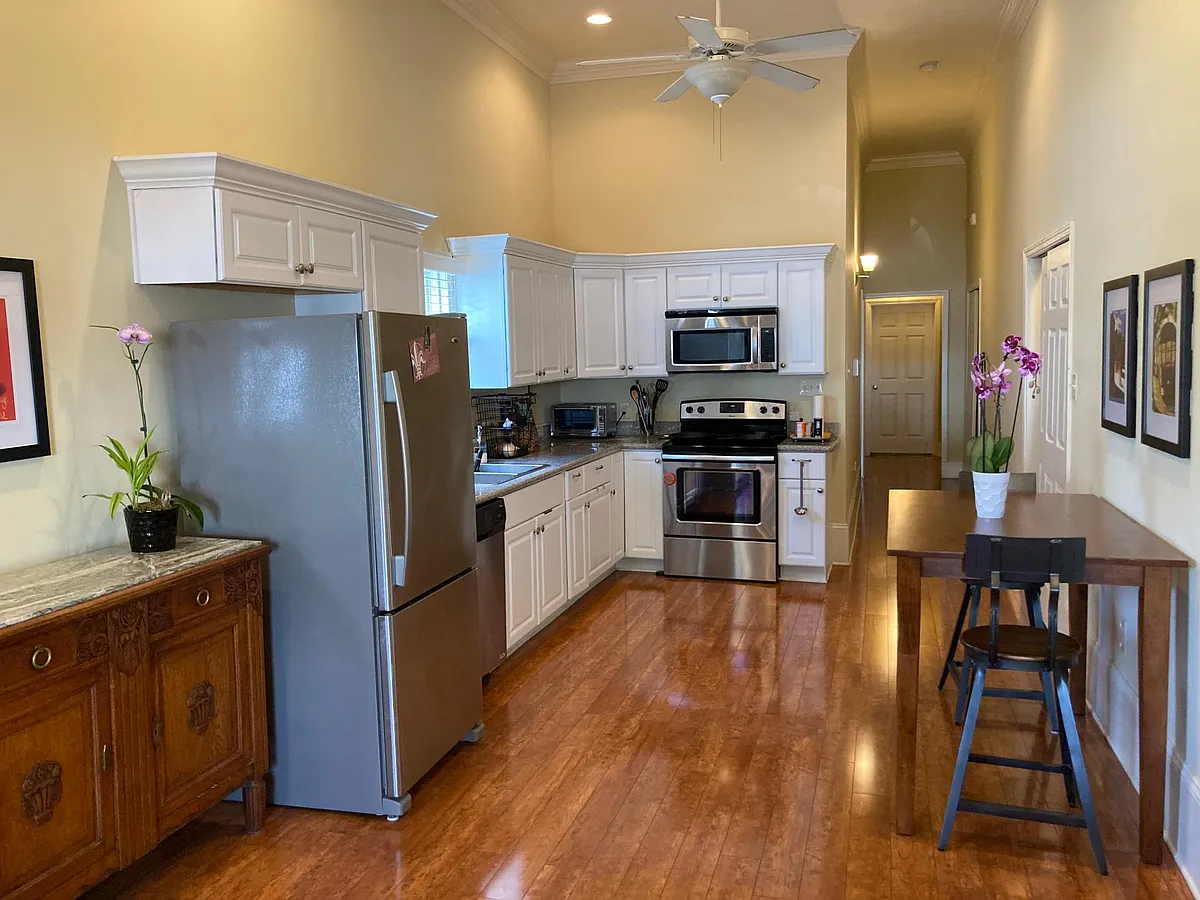 The kitchen is fully equipped including an Instant Pot, Chemex, and Electric Kettle. - 1107 Crete St