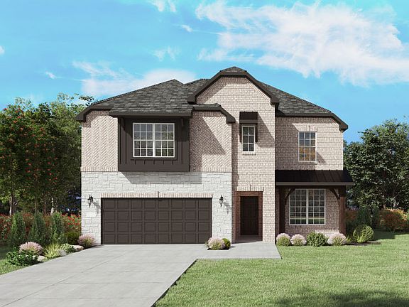 The Amherst, a two-story new home design shown with home exterior C