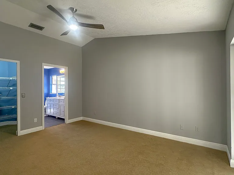 Master Bedroom and Bathroom with walk-in closet.