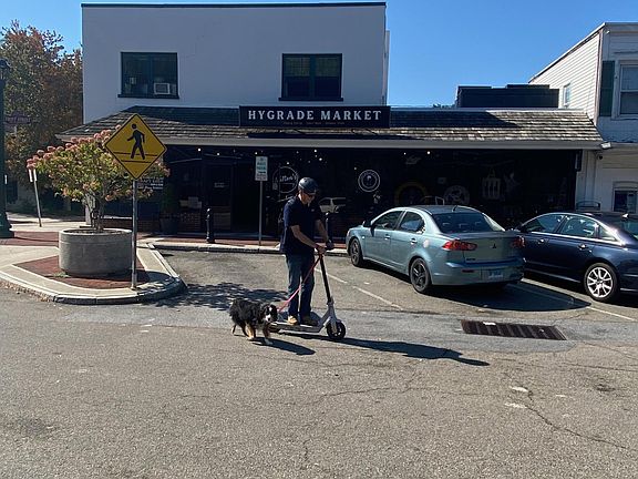 Front view of upstairs apartment in town center