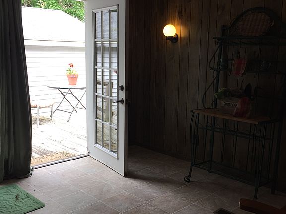 Back entrance to garage