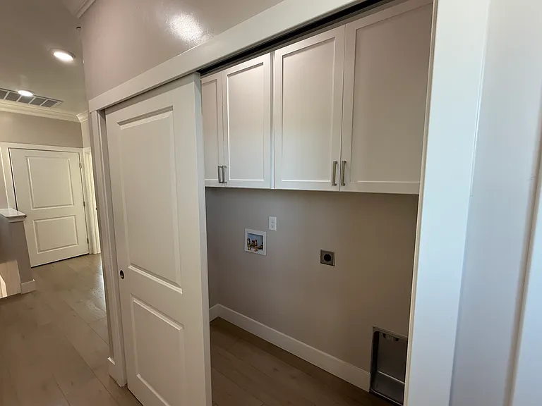 washer and dryer upstairs