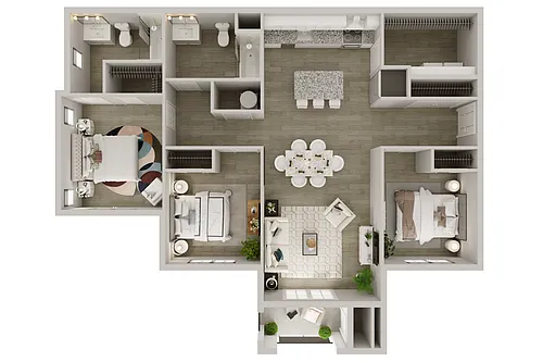 Floor plan Three Bedroom