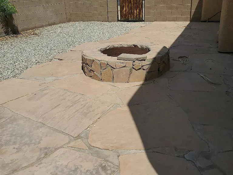 Side yard fire pit