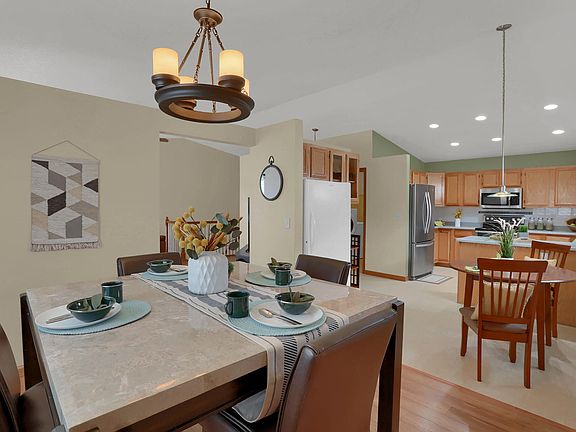 Formal dining & kitchen area