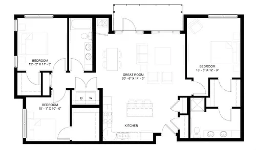 Floor plan The Vermilion A (D1A)