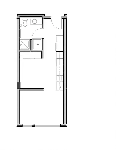 Floor plan Open 1 Bed 1 Bath 01