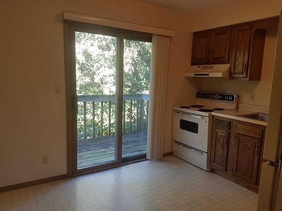 Spacious kitchen with dining/ multipurpose area between living room and kitchen.