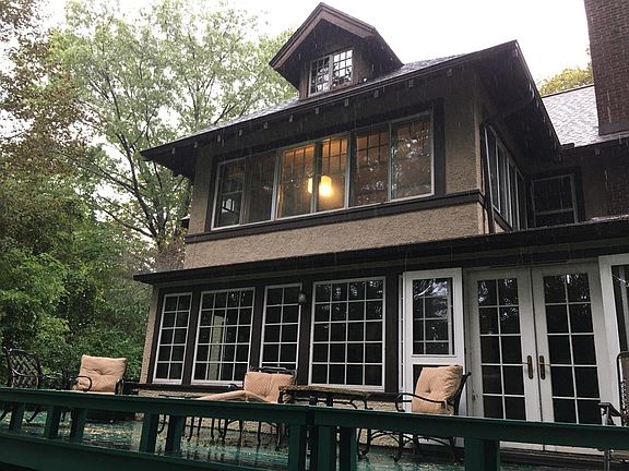 Back of house. Large wraparound deck.