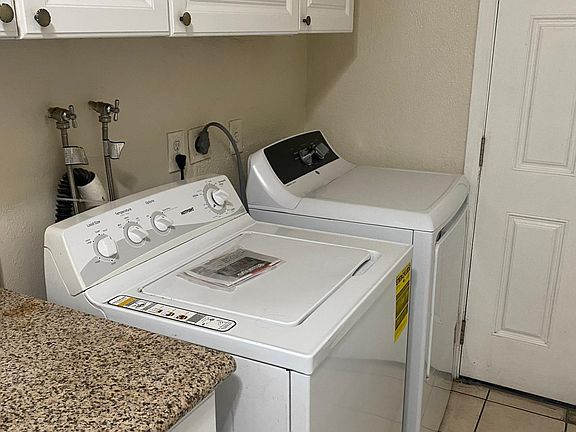 Full size washer & dryer.
