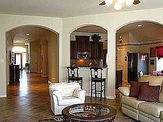 Family room - notice the miles of tile
