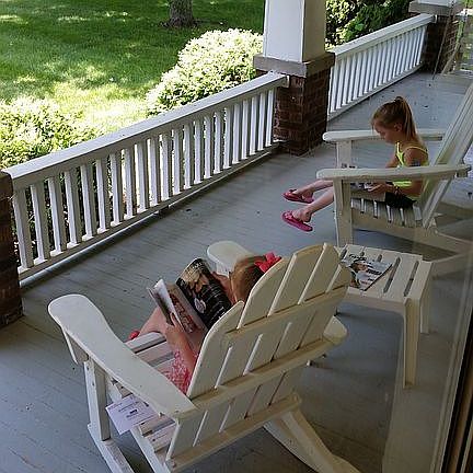 Front porch in summer