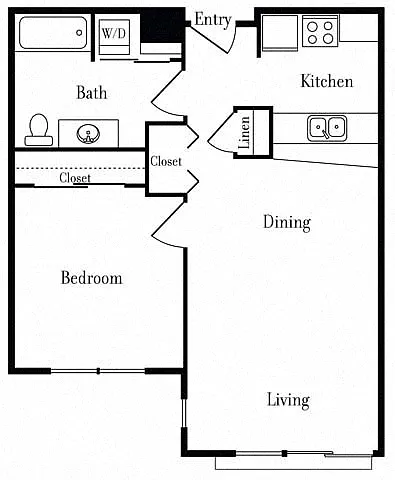 Floor plan 507 One Bedroom