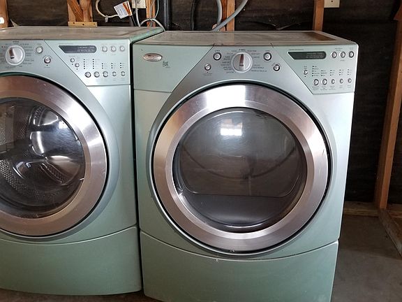 Washer and dryer in laundry area