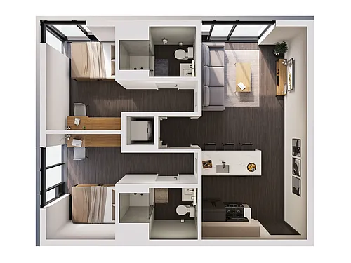 Floor plan 2 Bedroom B